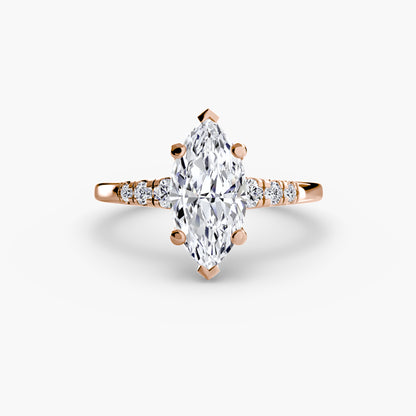 Diamond Solitaire with Shoulder Accents