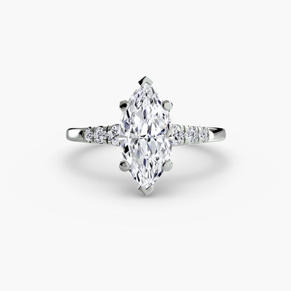 Diamond Solitaire with Shoulder Accents
