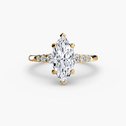 Diamond Solitaire with Shoulder Accents
