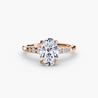 Diamond Solitaire with Shoulder Accents