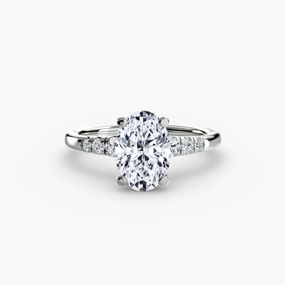 Diamond Solitaire with Shoulder Accents