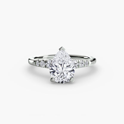 Diamond Solitaire with Shoulder Accents