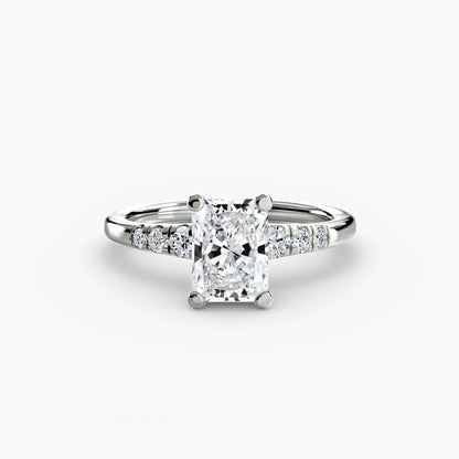 Diamond Solitaire with Shoulder Accents