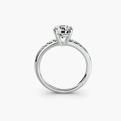 Diamond Solitaire with Shoulder Accents