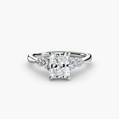 Diamond Solitaire ring with Shoulder Accents