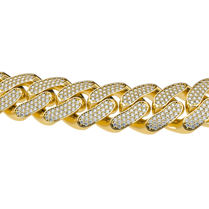 VCL Cuban Link bracelet with full diamond pavé 20mm
