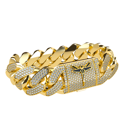 VCL Cuban Link bracelet with full diamond pavé 20mm