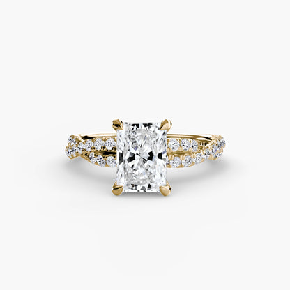 The Ever-Twined diamond ring with Twisted Pavé band