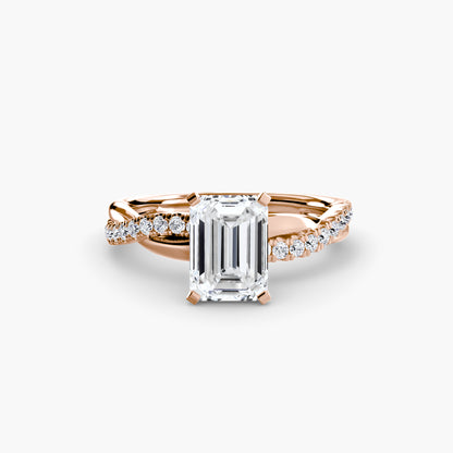 Signature bypass diamond Twist Pavé Ring