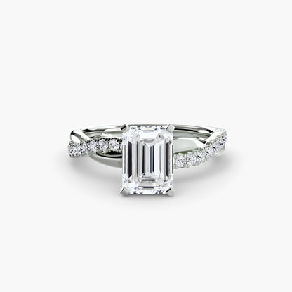 Signature bypass diamond Twist Pavé Ring