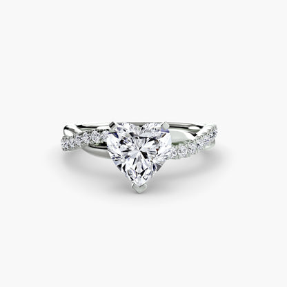 Signature bypass diamond Twist Pavé Ring