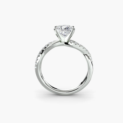 Signature bypass diamond Twist Pavé Ring