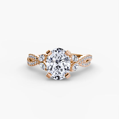 Seraphina diamond ring with Twist Pavé