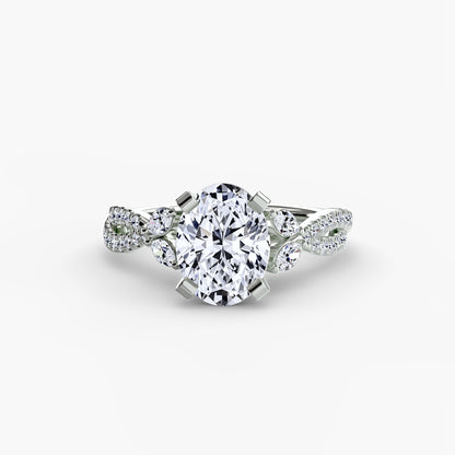 Seraphina diamond ring with Twist Pavé