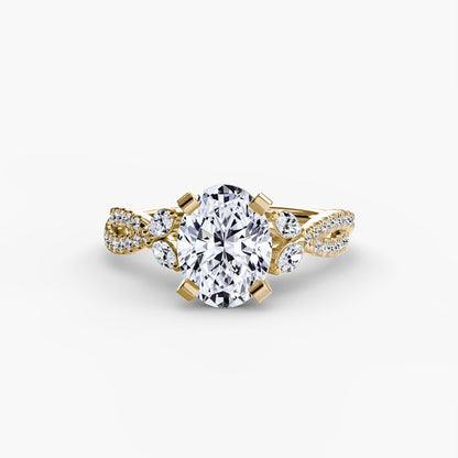 Seraphina diamond ring with Twist Pavé