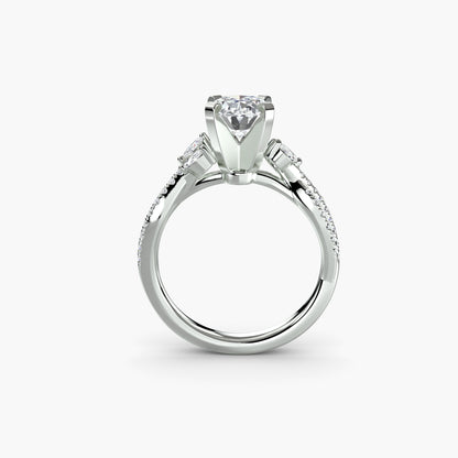 Seraphina diamond ring with Twist Pavé