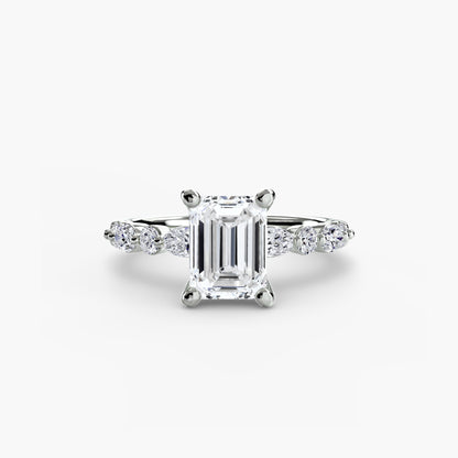 Celestial Nebula Solitaire diamond ring with Eternity Pavé