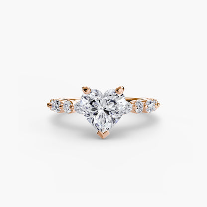 Celestial Nebula Solitaire diamond ring with Eternity Pavé