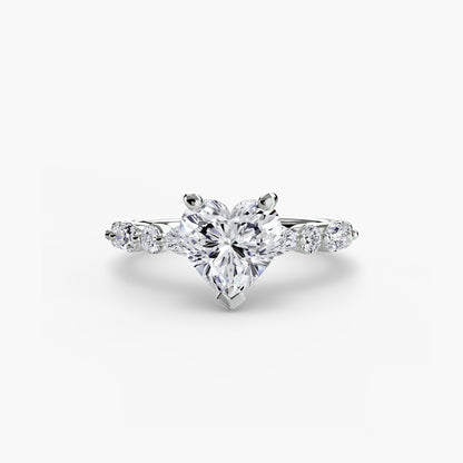 Celestial Nebula Solitaire diamond ring with Eternity Pavé