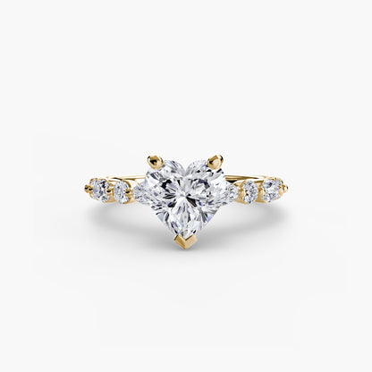 Celestial Nebula Solitaire diamond ring with Eternity Pavé