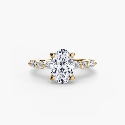 Celestial Nebula Solitaire diamond ring with Eternity Pavé