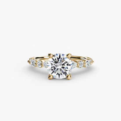 Celestial Nebula Solitaire diamond ring with Eternity Pavé