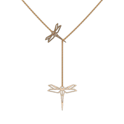 VCL Dragonfly Lariat Necklace