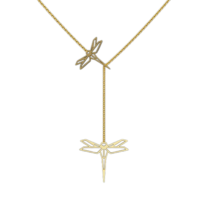 VCL Dragonfly Lariat Necklace