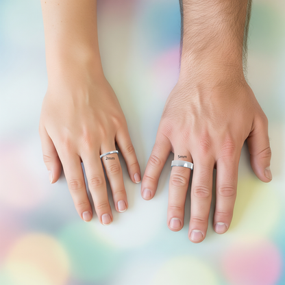 Flat wedding band wide - 2mm to 11mm