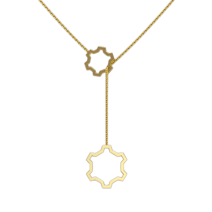 Gear Lariat Necklace