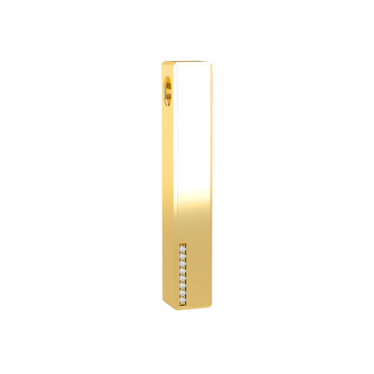 Pure Monolith Pendant 20 Inch Chain 24kt gold and platinum