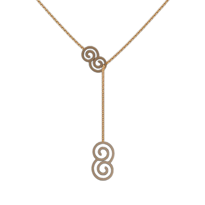 Spiral infinity Lariat Necklace