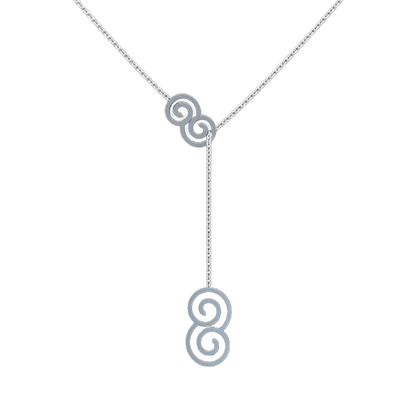 Spiral infinity Lariat Necklace