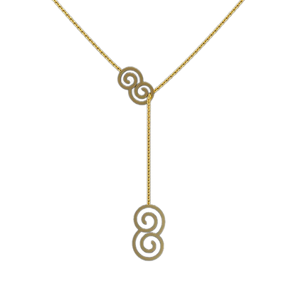 Spiral infinity Lariat Necklace