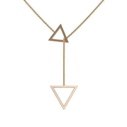 Triangle Lariat Necklace