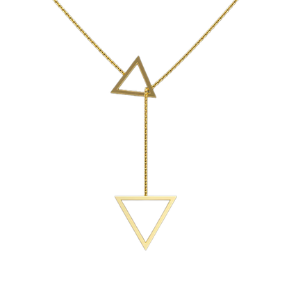 Triangle Lariat Necklace