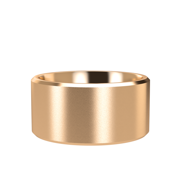 Chamfer 10mm Pink Gold Band