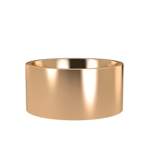 Flat 10mm Pink Gold Band