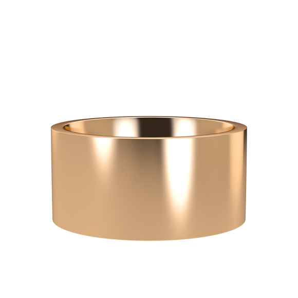 Flat 10mm Pink Gold Band