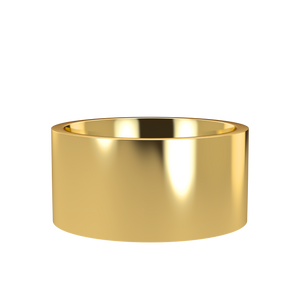 Flat 10mm Yellow Gold Band