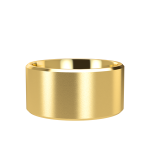 Chamfer 10mm Yellow Gold Band