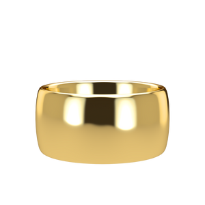 Domed 10mm Yellow Gold Band