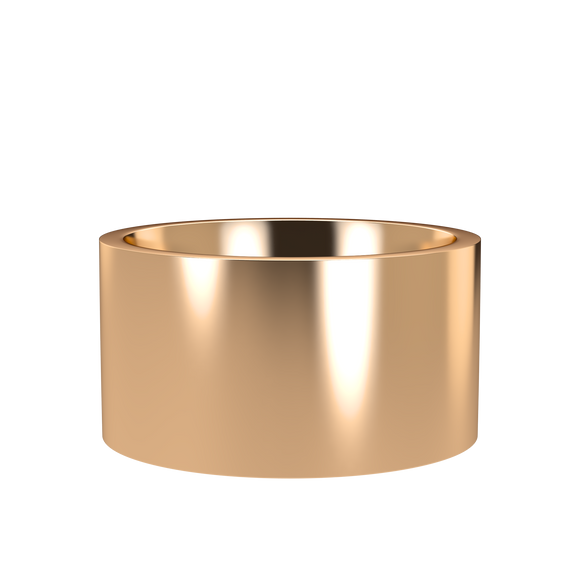 Flat 11mm Pink Gold Band