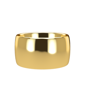 Domed 11mm Yellow Gold Band