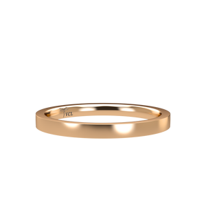 Flat 2mm Pink Gold Band