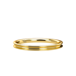 Concave 2mm Yellow Gold Band