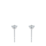 3 Prongs Diamond Studs In 18 White Gold