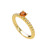 Orange Sapphire Bubble Stackable Prongs Solitaire