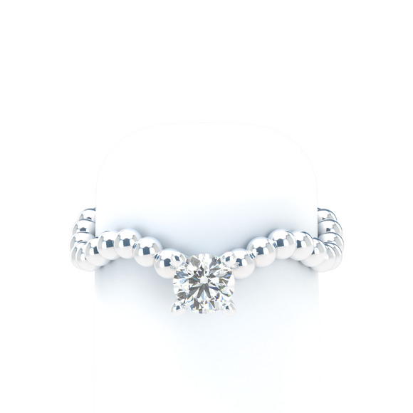 Bubble Wave Stackable Prongs Solitaire