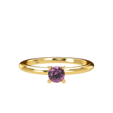 Pink Sapphire Plain Stackable Prongs Solitaire